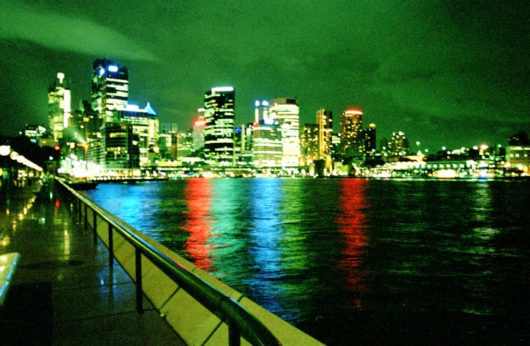 Circular Quay, Sydney, at night January 2002