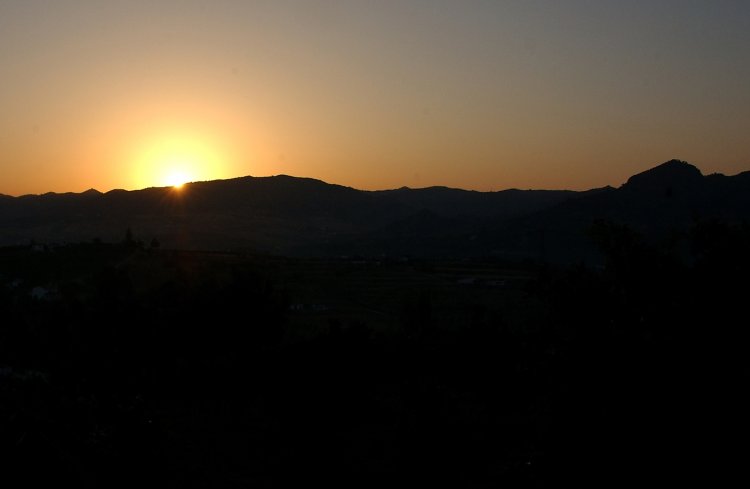 Sunrise over Pizarra, Spain July 2007